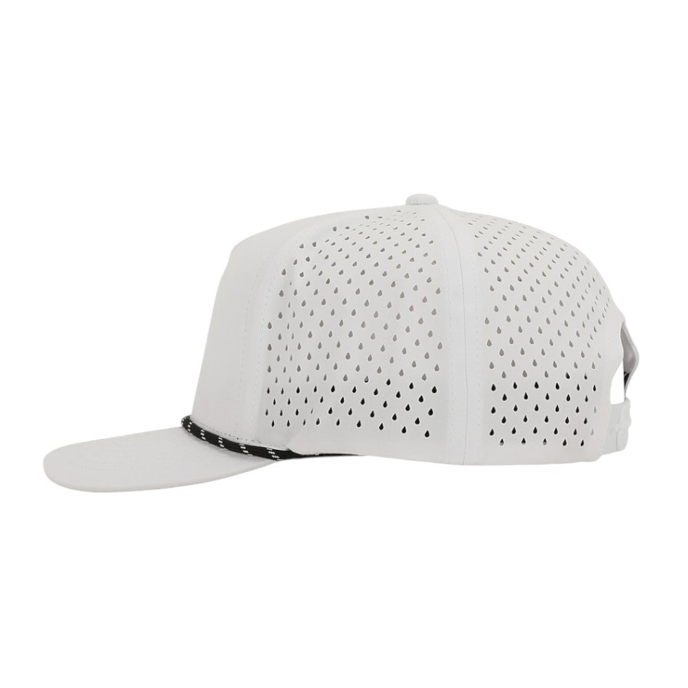 1010 Hats Five-panel Rope Dry-Fit Performance Hat - White/Black-White