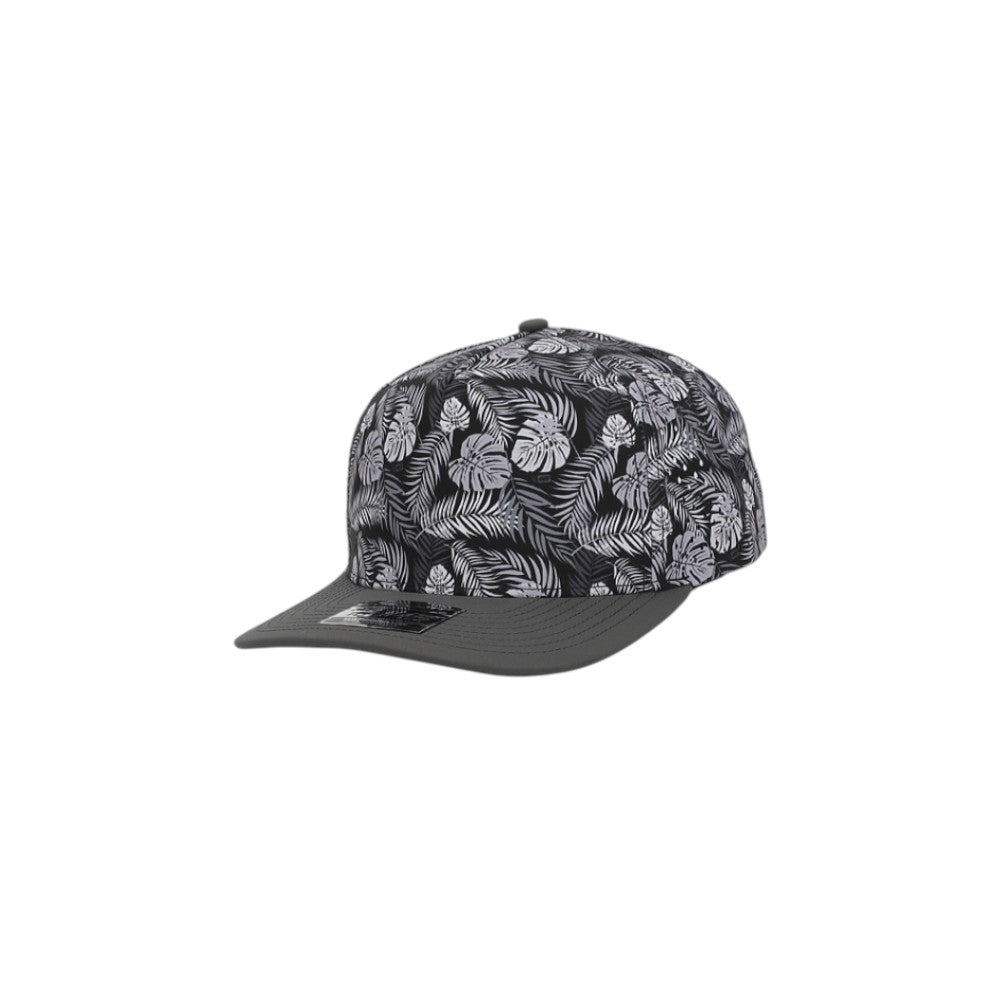 1010 Hats Five-panel Dry-Fit Performance Hat - Black Palm/Charcoal