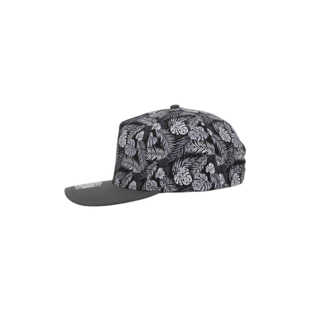1010 Hats Five-panel Dry-Fit Performance Hat - Black Palm/Charcoal