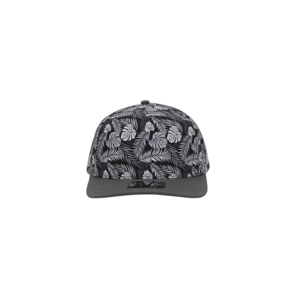1010 Hats Five-panel Dry-Fit Performance Hat - Black Palm/Charcoal