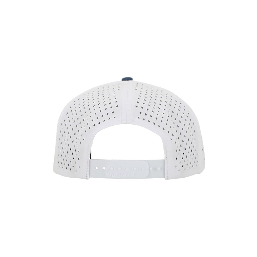 1010 Hats Five-panel Dry-Fit Performance Hat - Deep Blue/White