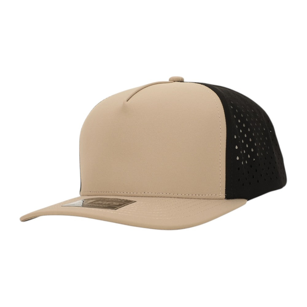 1010 Hats Five-panel Dry-Fit Performance Hat - Khaki/Black