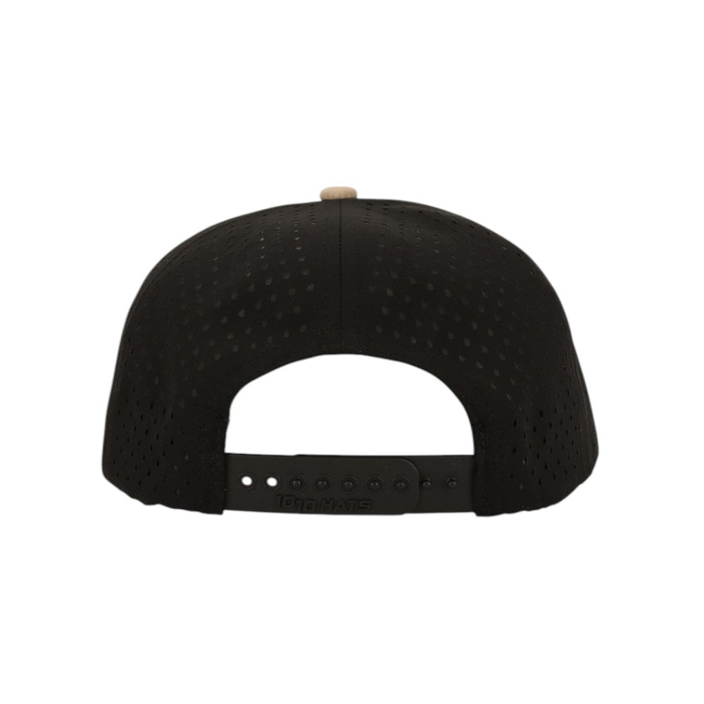 1010 Hats Five-panel Dry-Fit Performance Hat - Khaki/Black