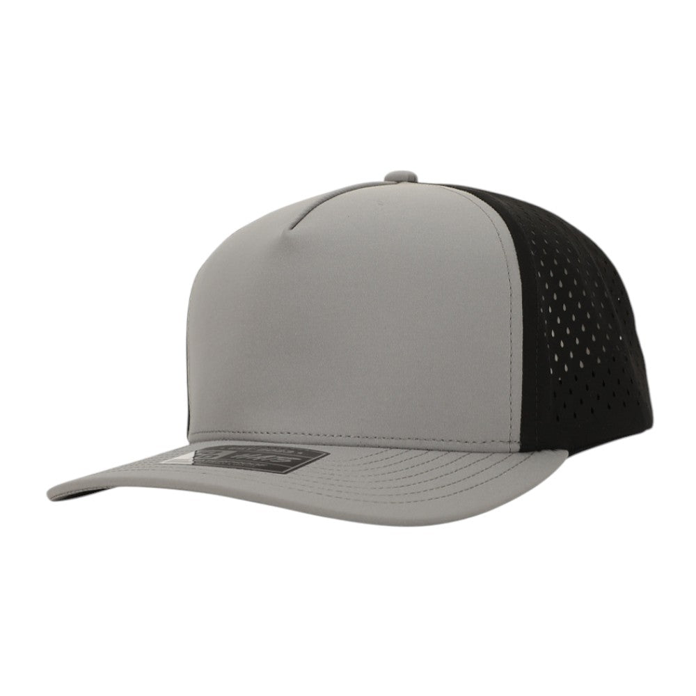 1010 Hats Five-panel Dry-Fit Performance Hat - Light Grey/Black
