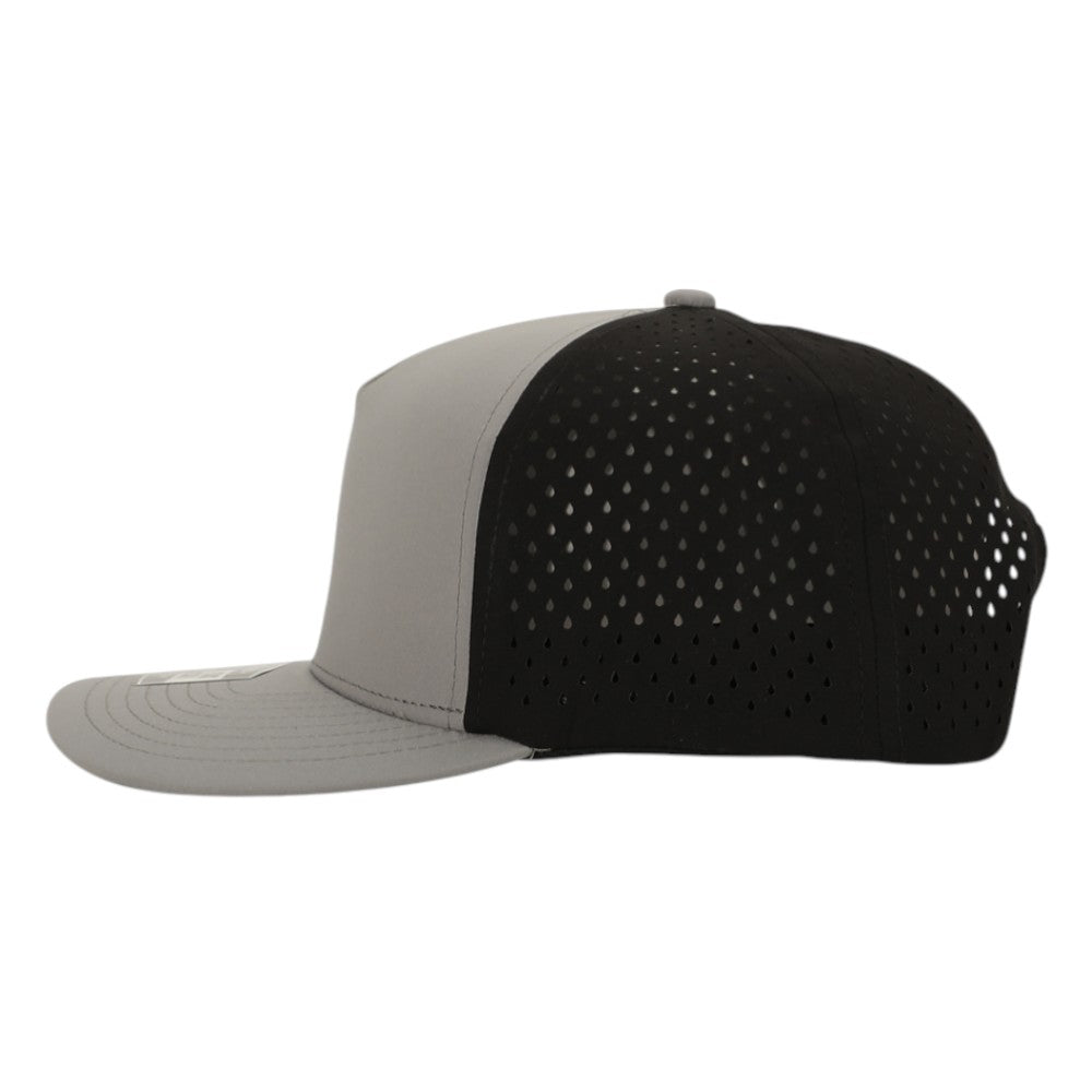 1010 Hats Five-panel Dry-Fit Performance Hat - Light Grey/Black