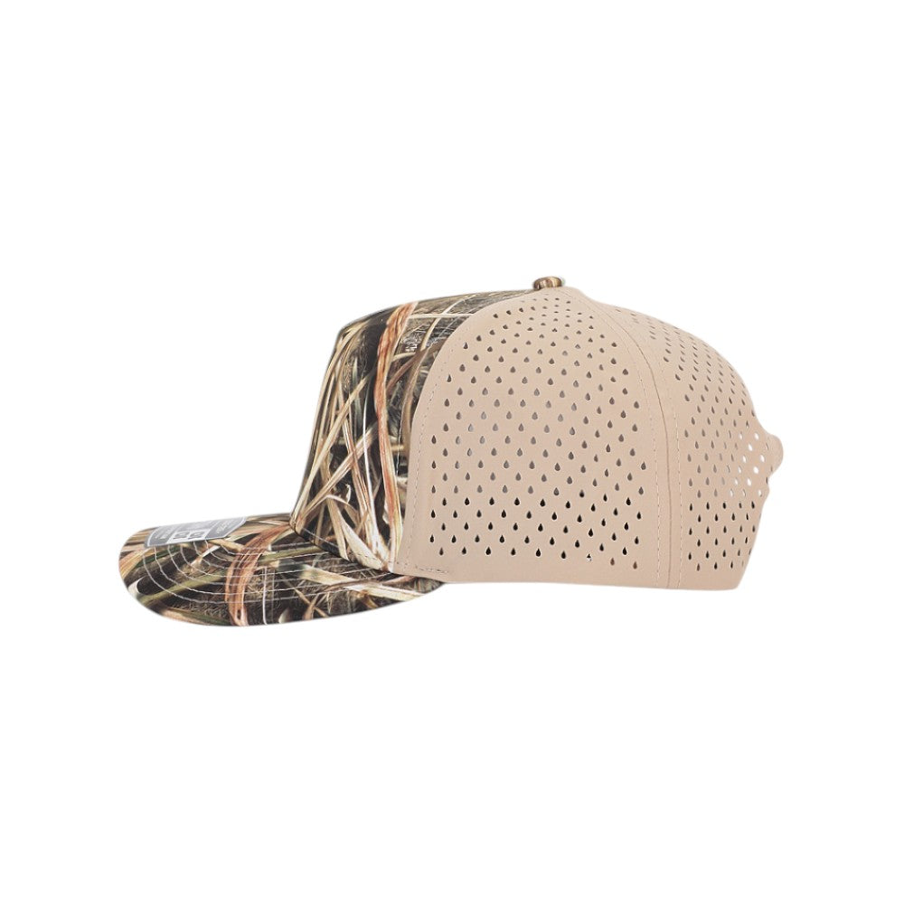 1010 Hats Five-panel Dry-Fit Performance Hat - Mossy Oak Blades/Khaki