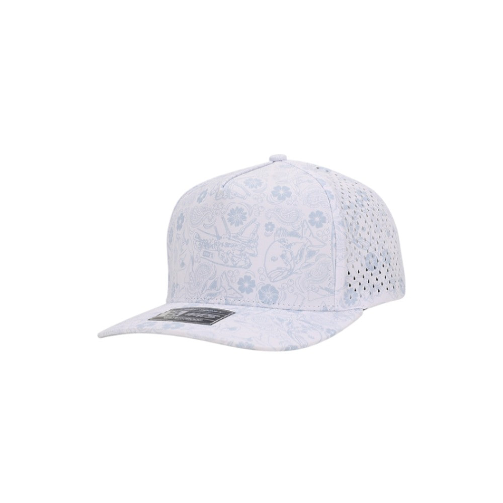 1010 Hats Five-panel Dry-Fit Performance Hat - White Reef