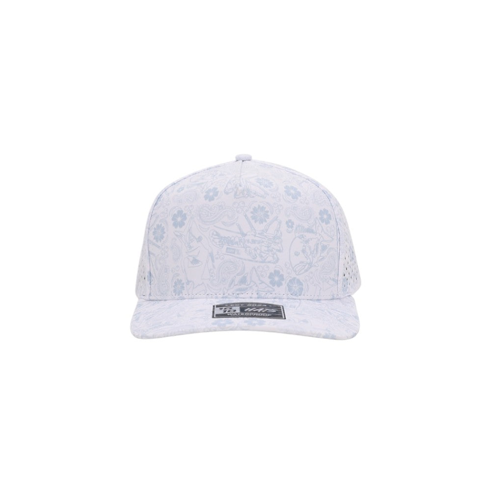 1010 Hats Five-panel Dry-Fit Performance Hat - White Reef