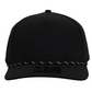 1010 Hats Five-panel Rope Dry-Fit Performance Hat - Black