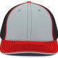 Pacific Headwear Trucker PacFlex Cap - Silver/Black/Red