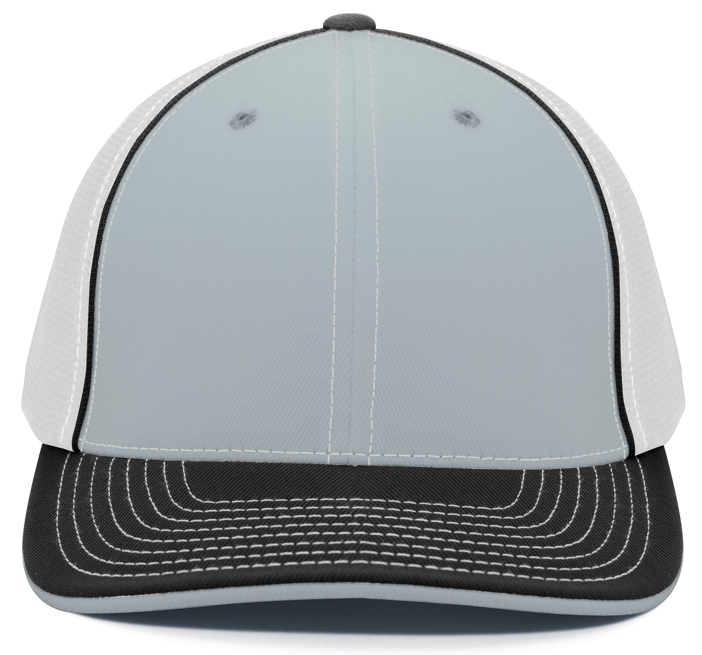 Pacific Headwear Trucker PacFlex Cap - Silver/White/Black