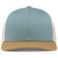 Pacific Headwear Trucker Snapback Cap - Smoke Blue/Beige/Amber Gold