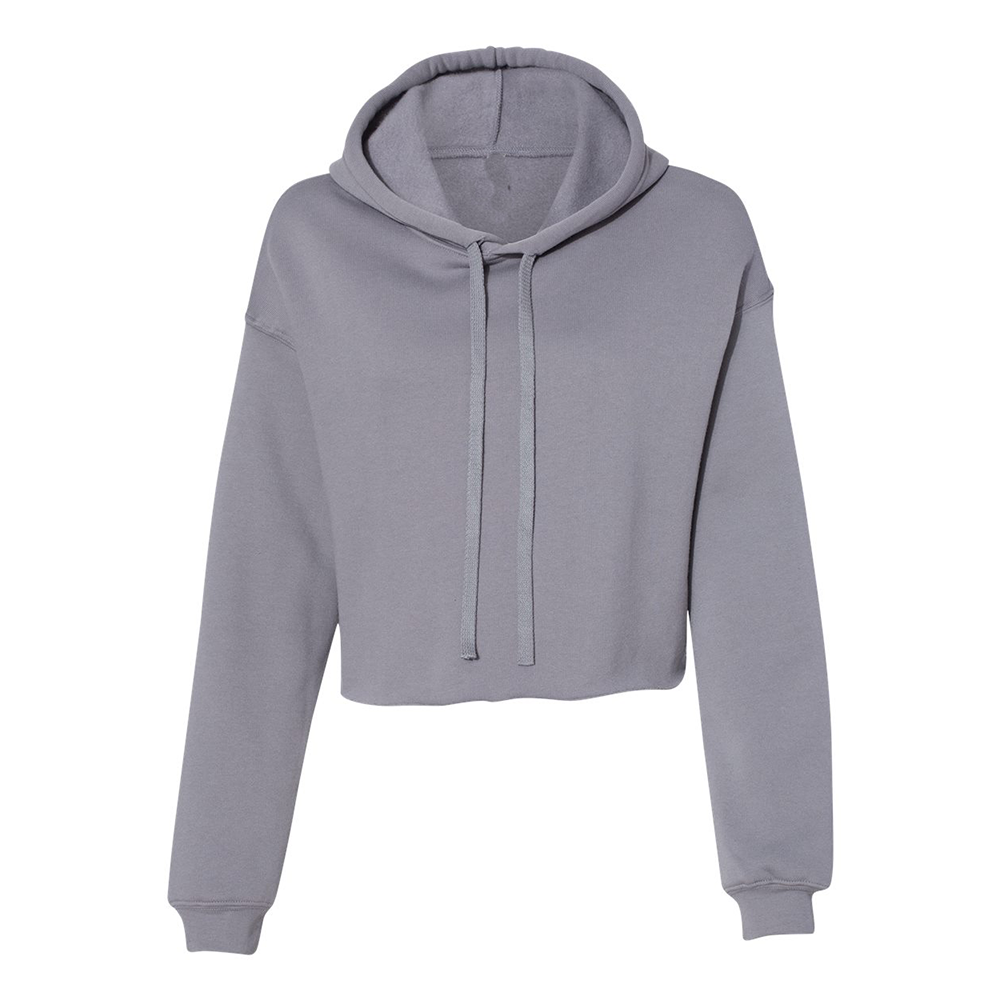 Women's Cropped Fleece Hoodie - Storm