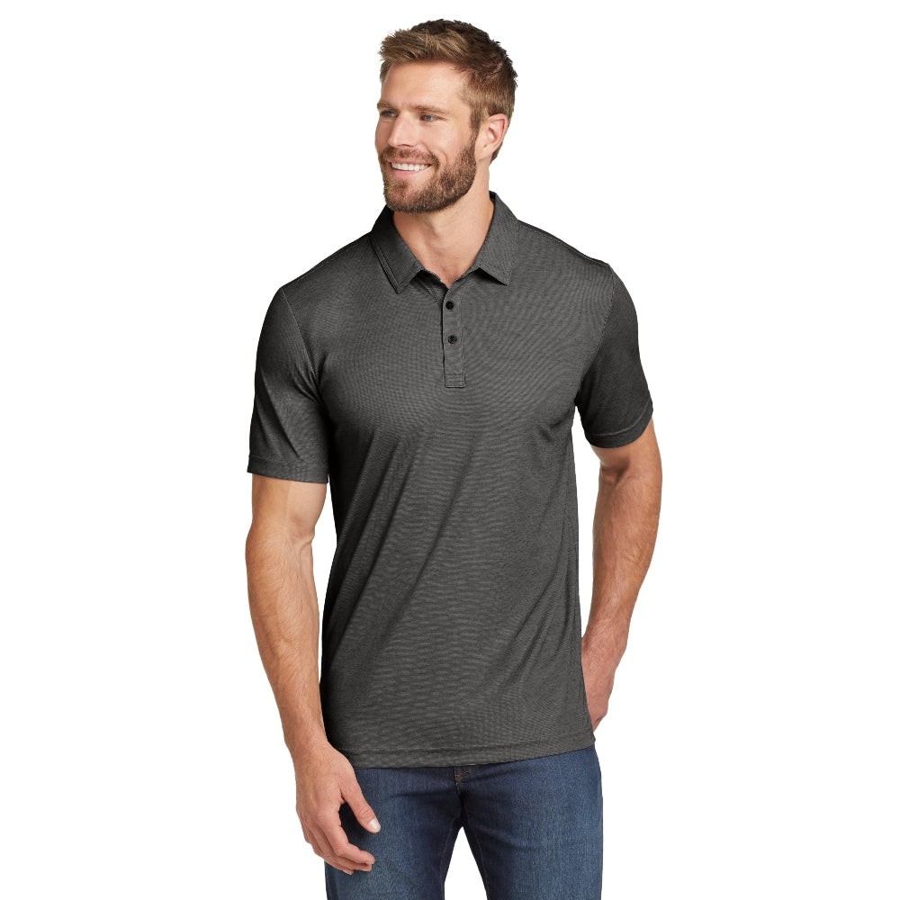 TravisMathew Oceanside Heather Polo - Black Heather