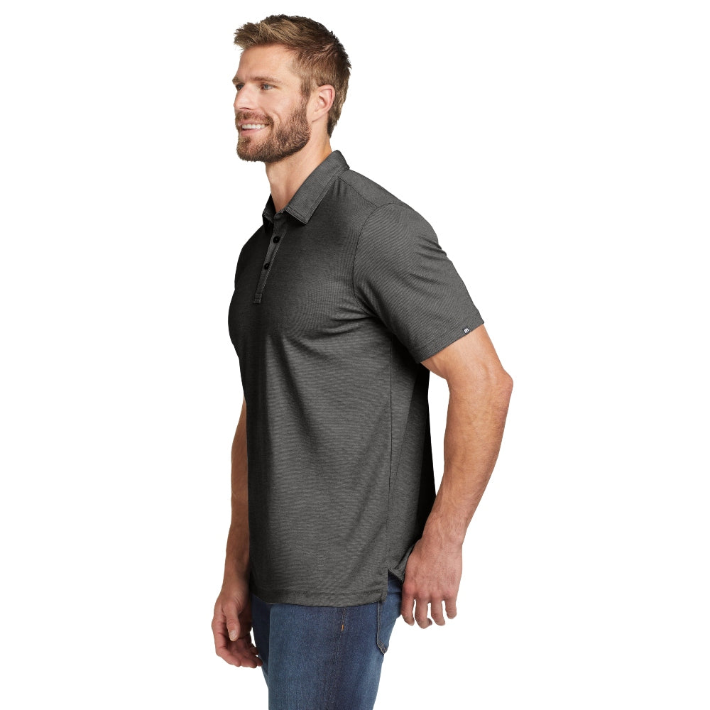 TravisMathew Oceanside Heather Polo - Black Heather