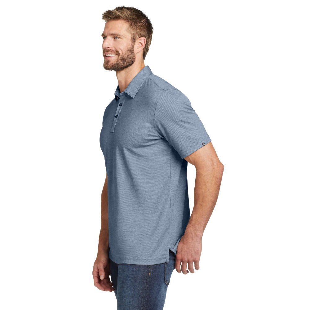 TravisMathew Oceanside Heather Polo - Blue Knights Heather