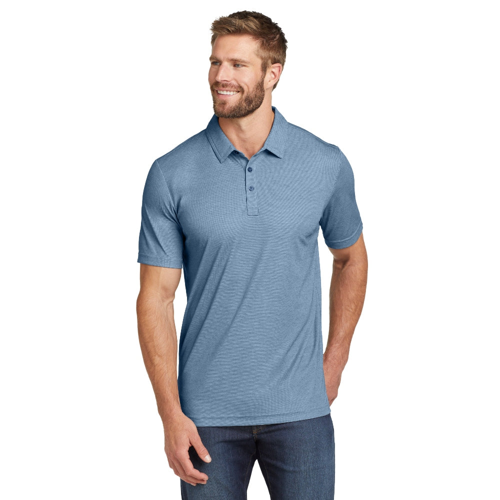 TravisMathew Oceanside Heather Polo - Classic Blue Heather
