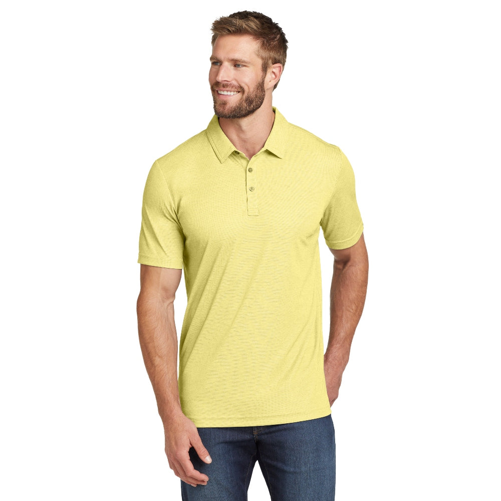 TravisMathew Oceanside Heather Polo - Pale Banana Heather
