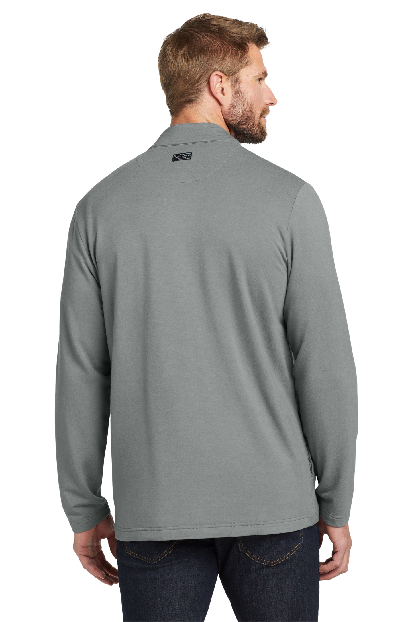 TravisMathew Newport Full-Zip Fleece - Quiet Shade Grey