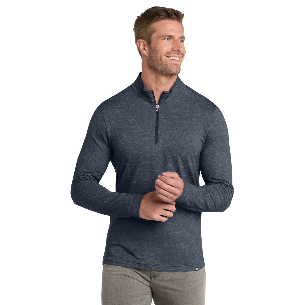 TravisMathew Crestview 1/4-Zip - Vintage Indigo Heather
