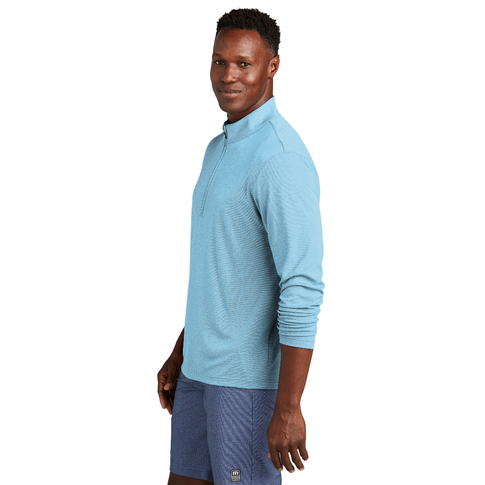 TravisMathew Coto Performance 1/4-Zip - Brilliant Blue Heather