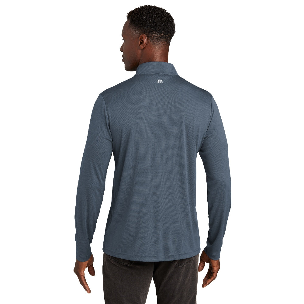 TravisMathew Coto Performance 1/4-Zip - Vintage Indigo/Black