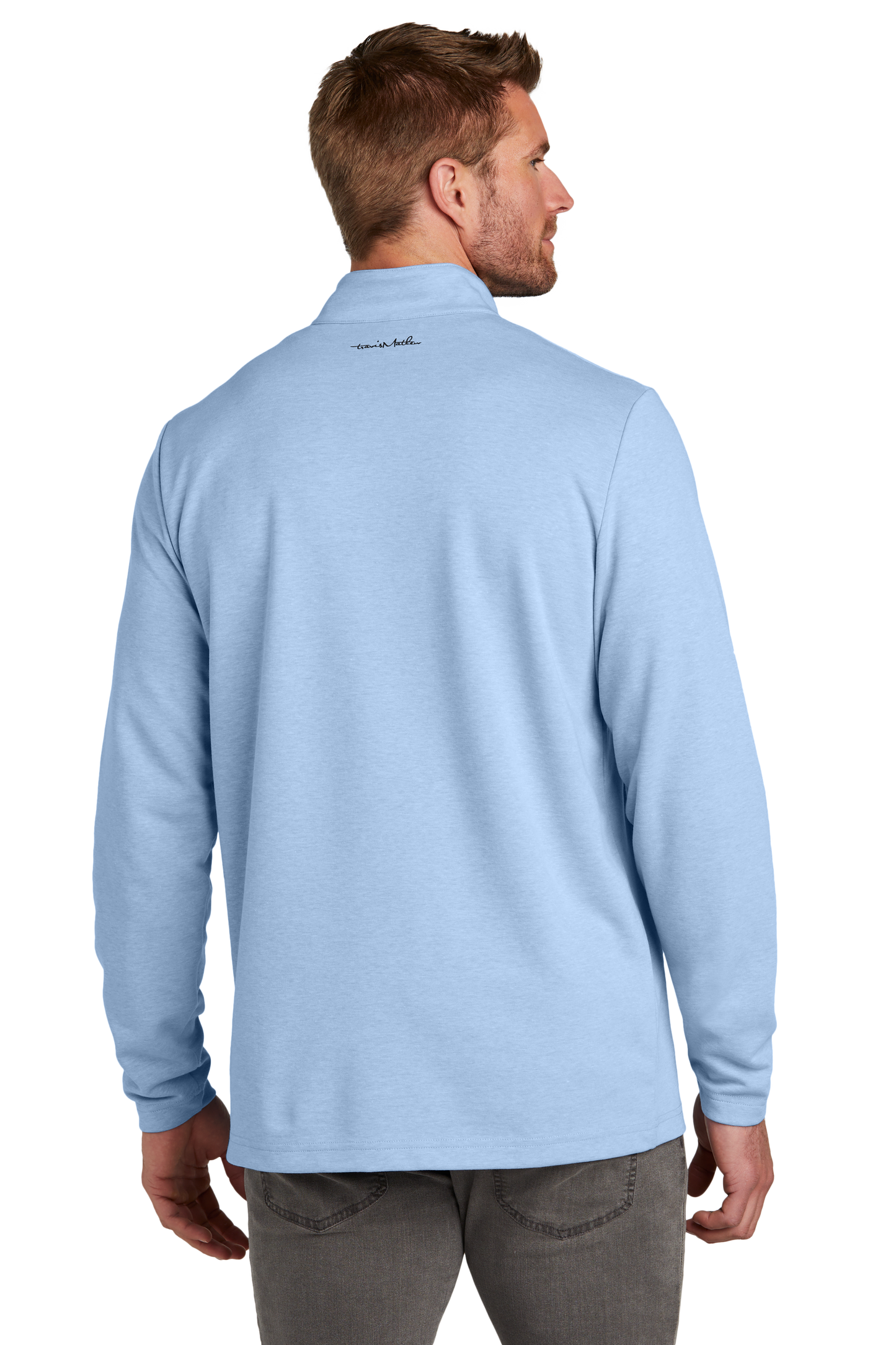 TravisMathew Coveside 1/4-Zip - Light Blue Heather