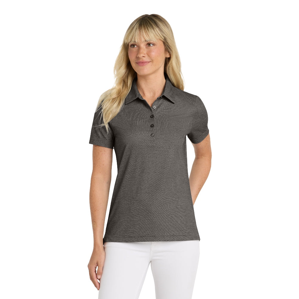 TravisMathew Women's Oceanside Heather Polo - Black Heather