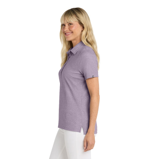 TravisMathew Women's Oceanside Heather Polo - Purple Sage Heather