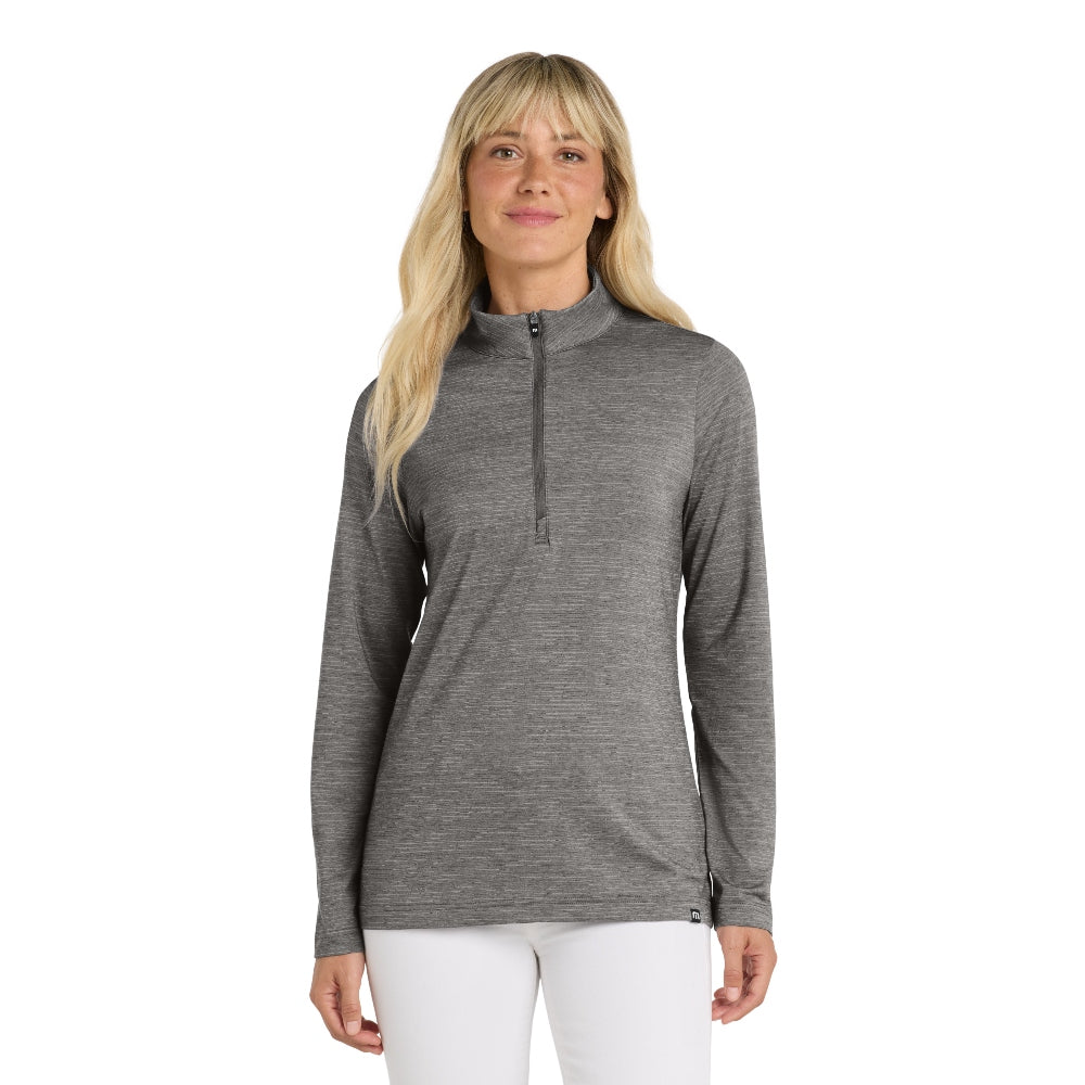 TravisMathew Women's Crestview 1/4-Zip - Grey Heather