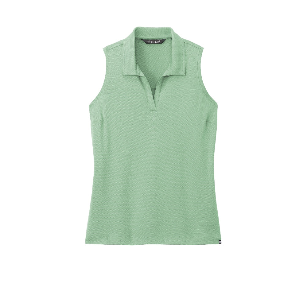 TravisMathew Women's Coto Performance Sleeveless Polo - Beryl Green Heather