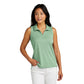 TravisMathew Women's Coto Performance Sleeveless Polo - Beryl Green Heather