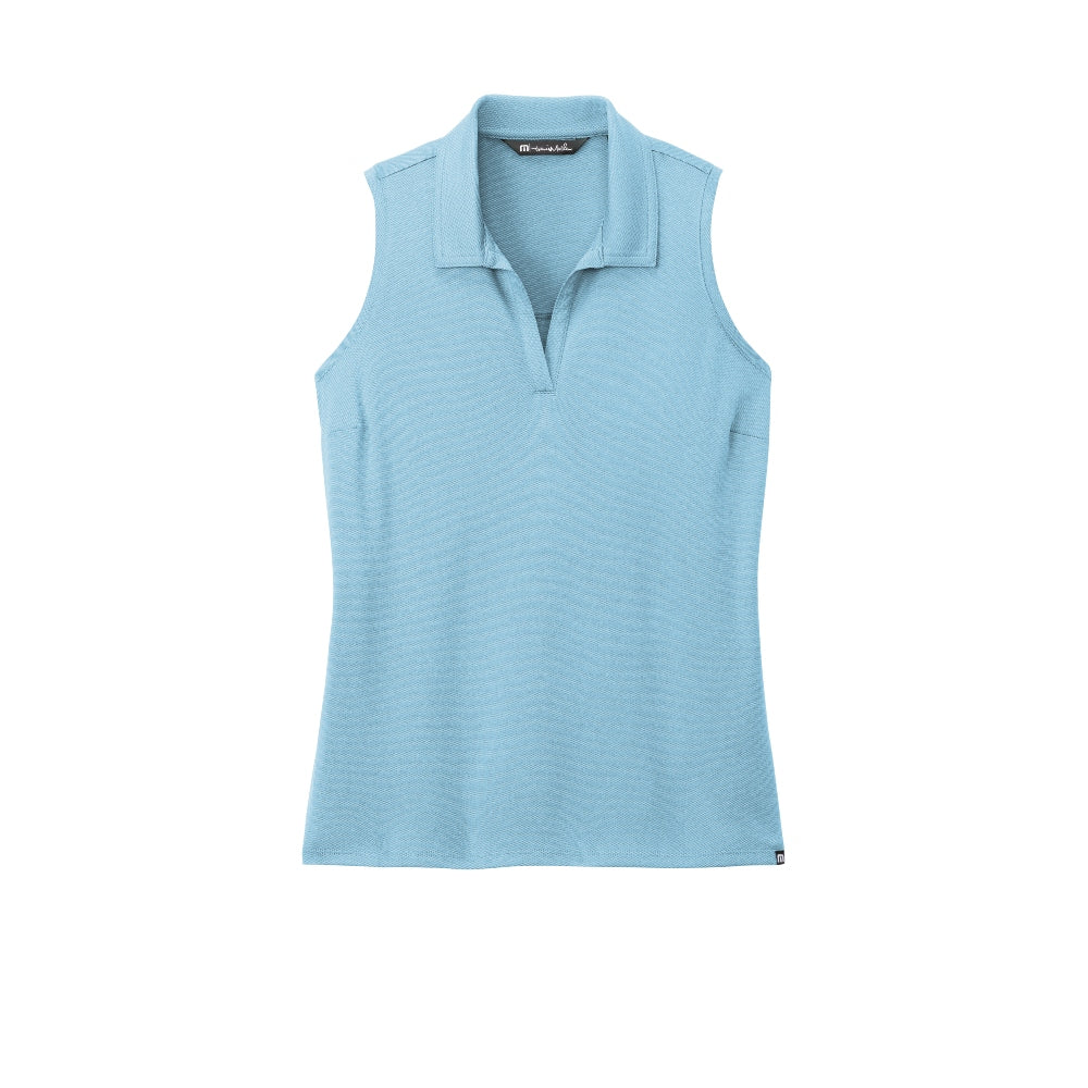 TravisMathew Women's Coto Performance Sleeveless Polo - Brilliant Blue Heather