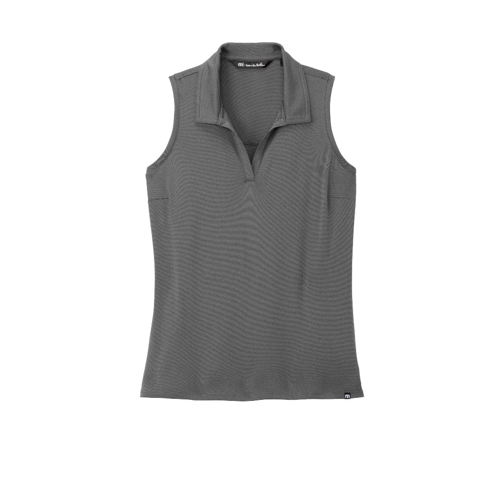 TravisMathew Women's Coto Performance Sleeveless Polo - Quiet Shade Grey/Black