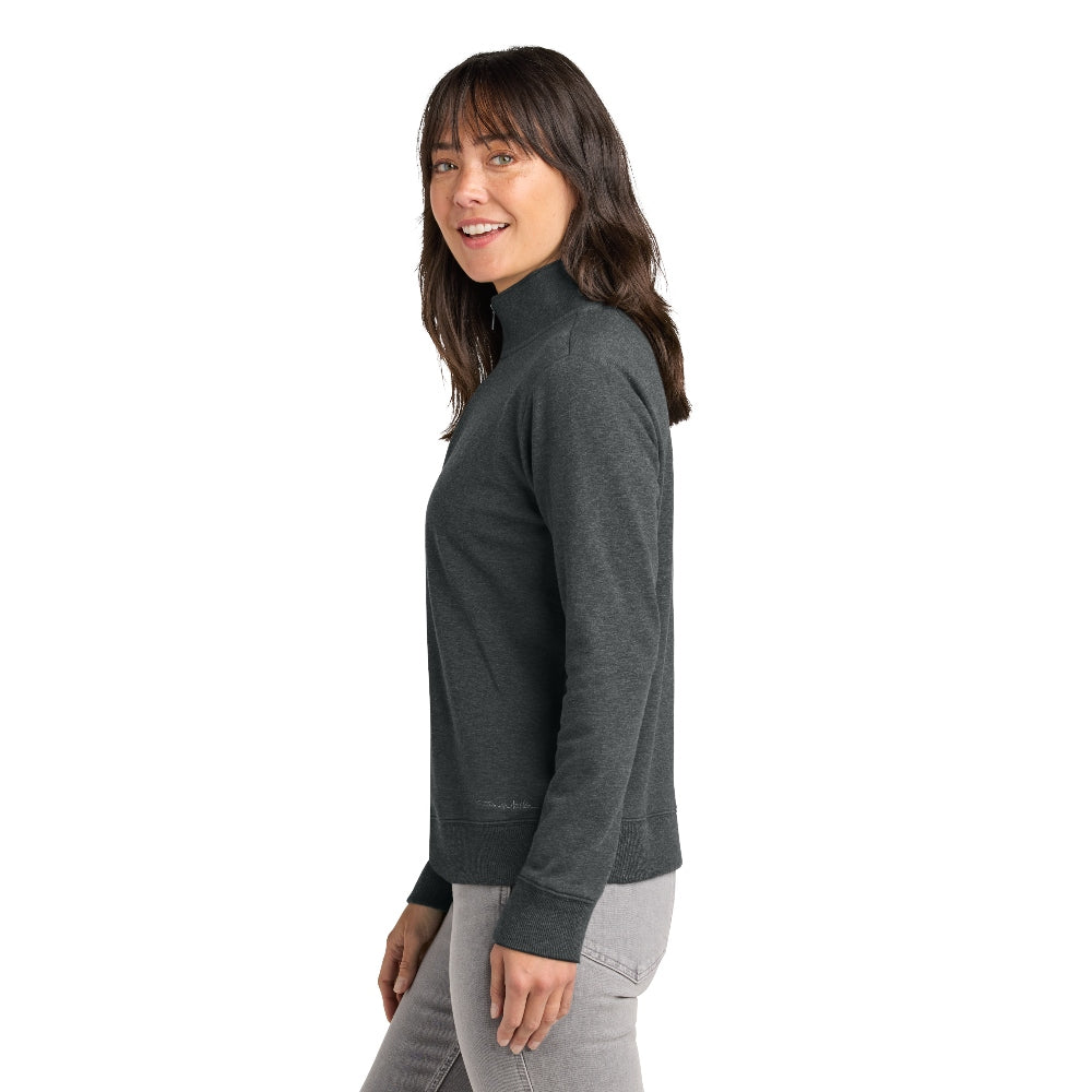 TravisMathew Women’s Ocean Villa 1/4-Zip - Dark Grey Heather