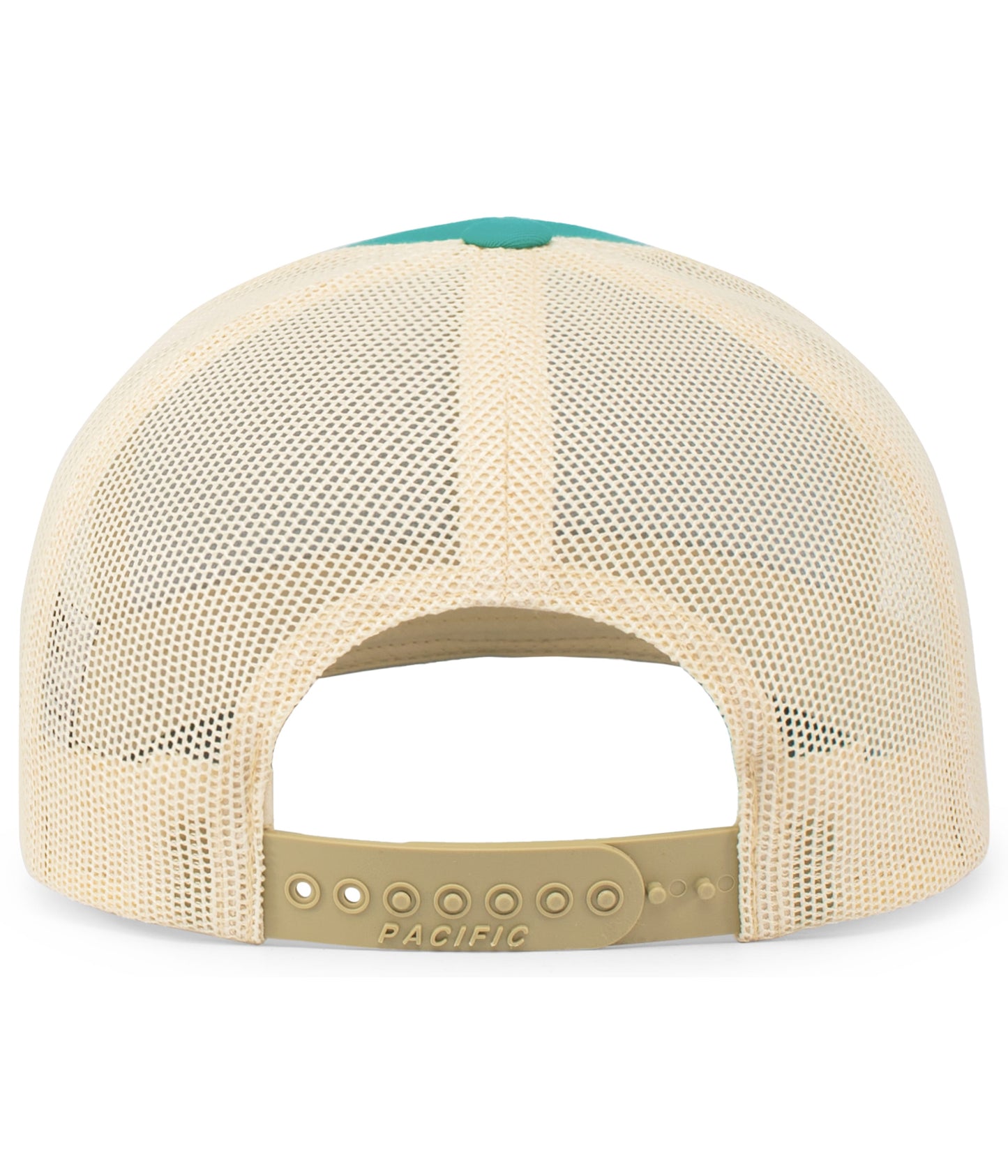 Pacific Headwear Trucker Snapback Cap - Teal/Beige/Teal