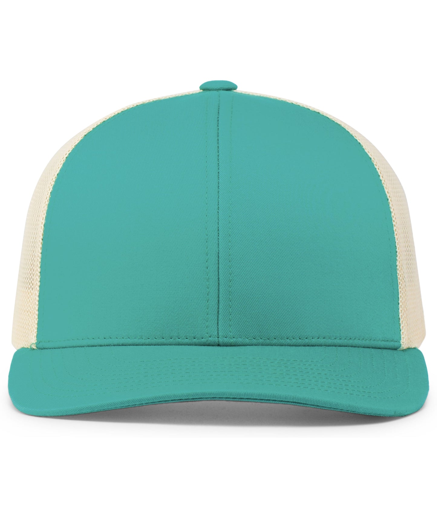 Pacific Headwear Trucker Snapback Cap - Teal/Beige/Teal