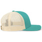 Pacific Headwear Trucker Snapback Cap - Teal/Beige/Teal