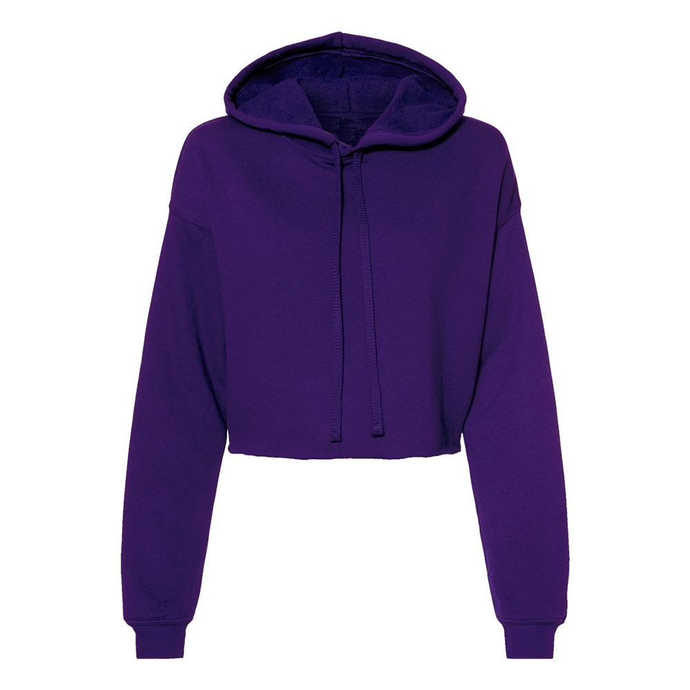 Women's Cropped Fleece Hoodie - Team Purple