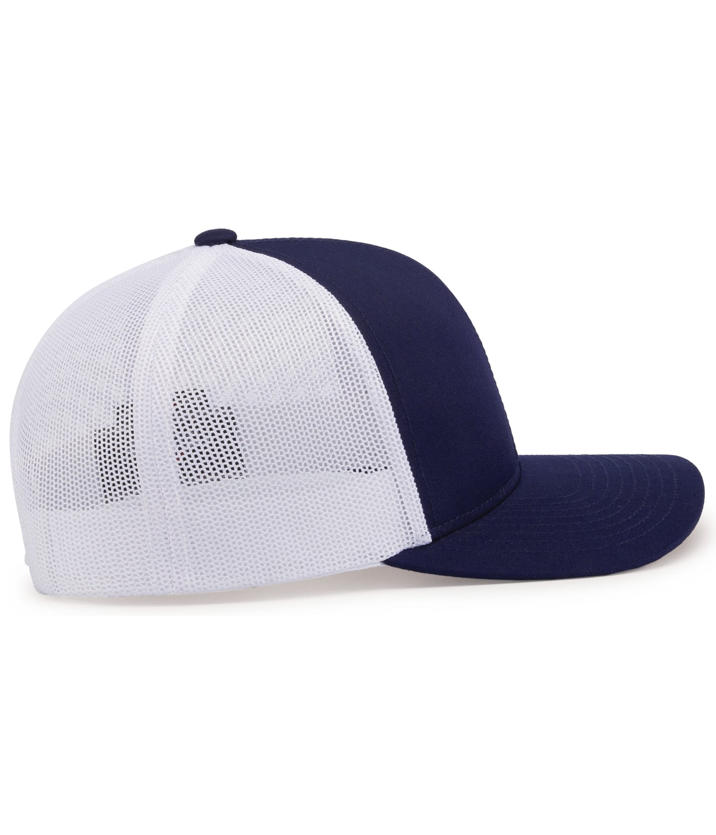 Pacific Headwear Trucker Snapback Cap - True Navy/White/True Navy