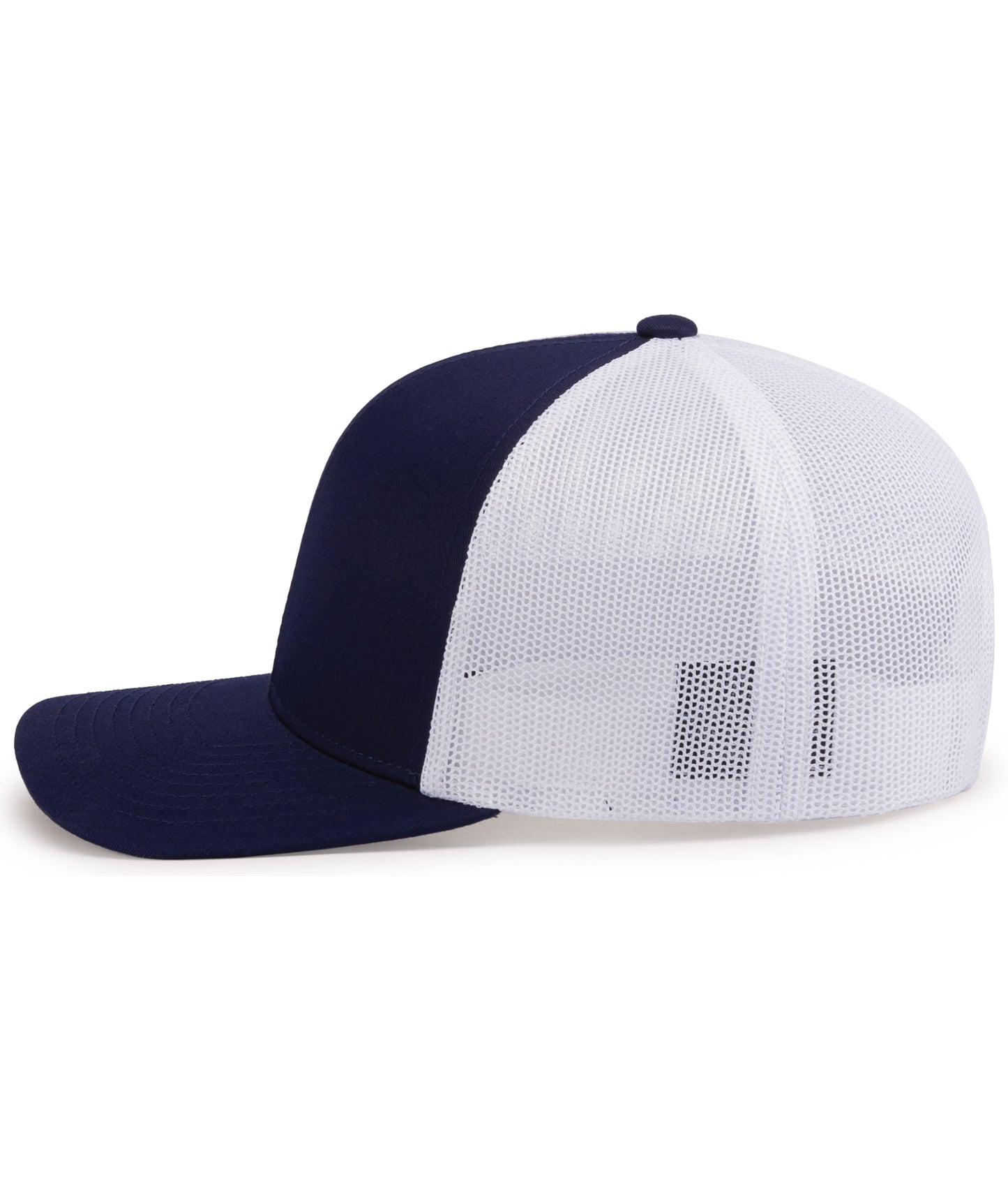 Pacific Headwear Trucker Snapback Cap - True Navy/White/True Navy