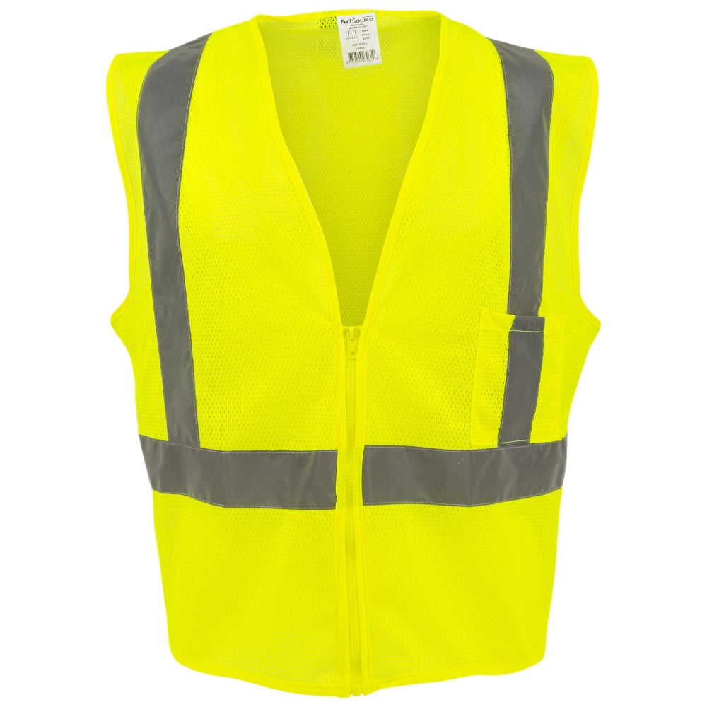 Full Source US2OM19 Type R Class 2 Mesh Safety Vest - Yellow