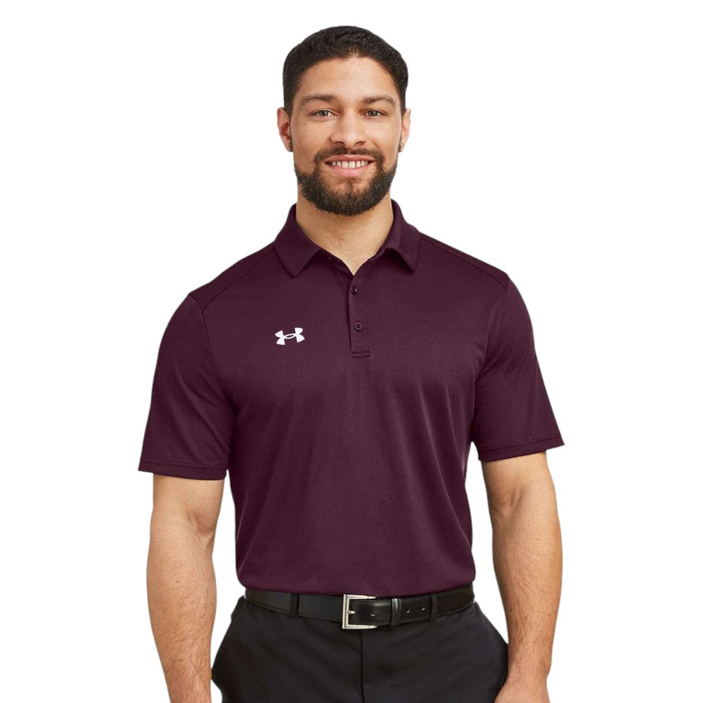 Under Armour Men's Tech™ Polo - Maroon/White