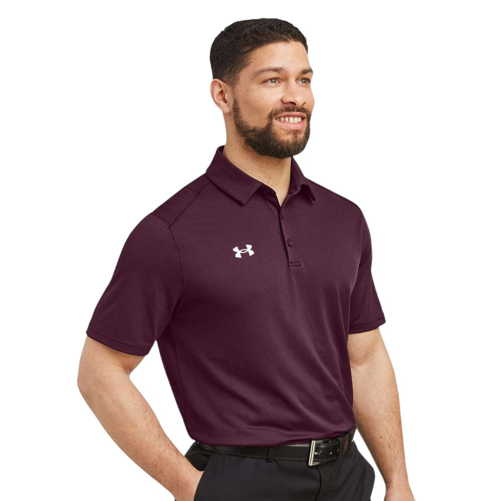 Under Armour Men's Tech™ Polo - Maroon/White