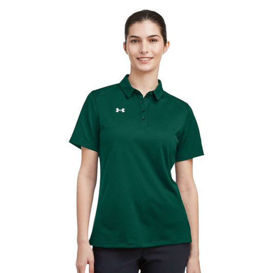 Under Armour Women's Tech™ Polo - Forest Green/White