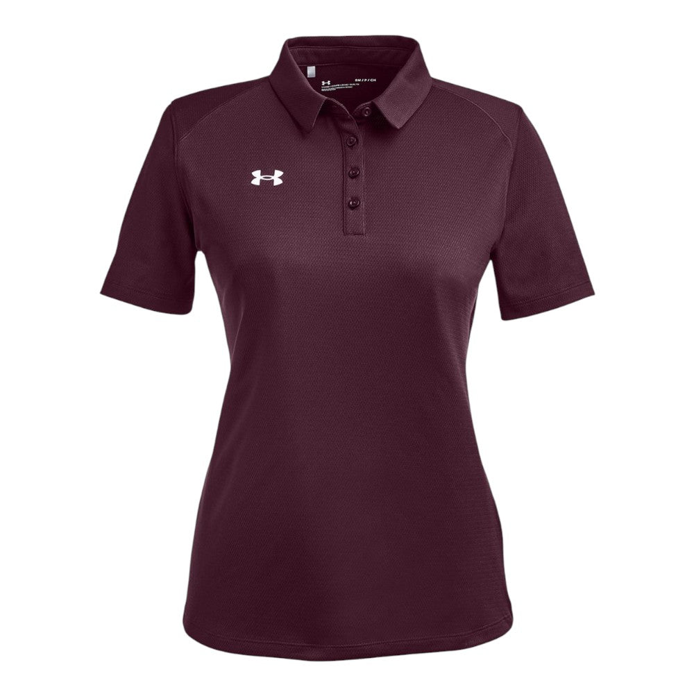 Under Armour Women's Tech™ Polo - Maroon/White