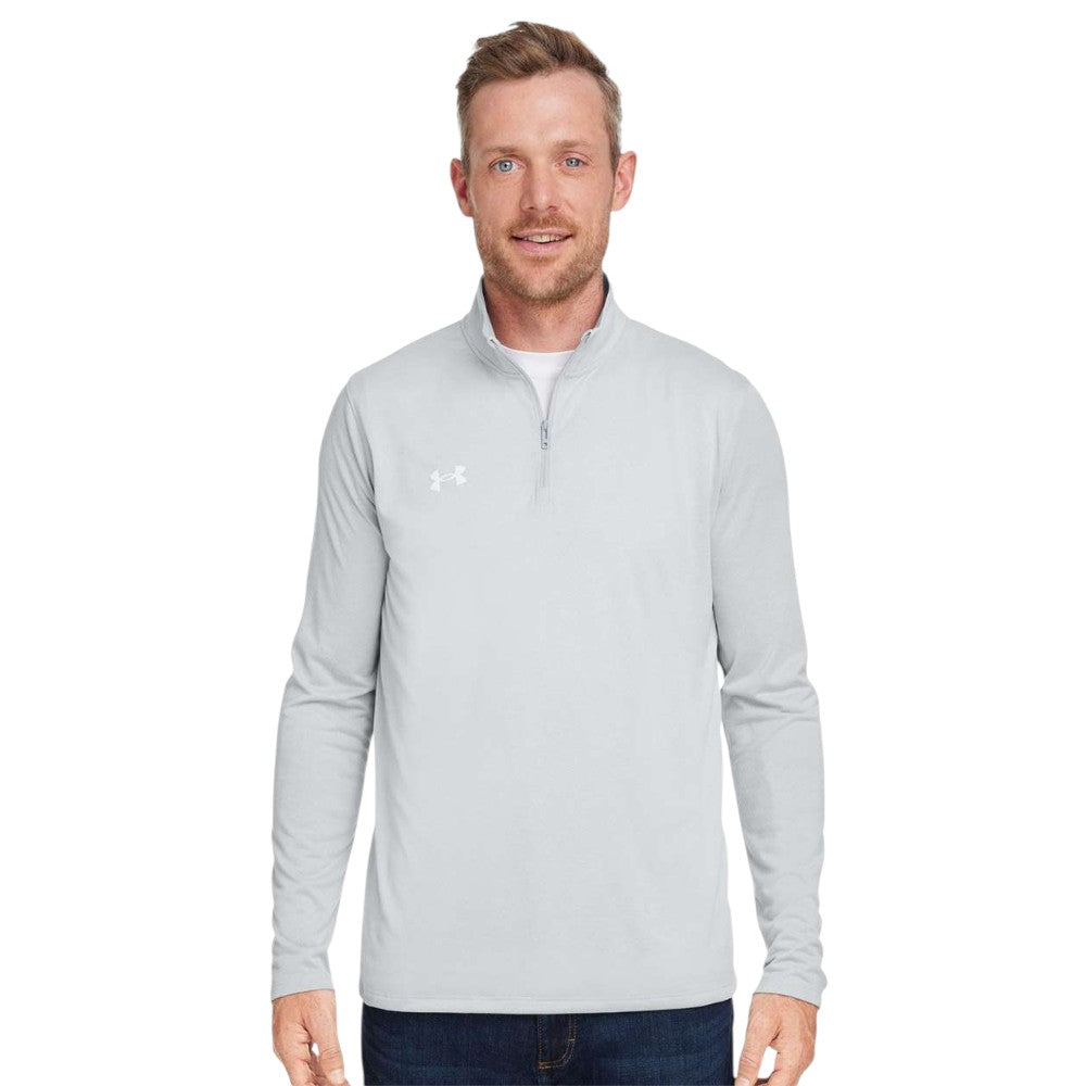 Under Armour Men's Team Tech™ Quarter-Zip Pullover - Mod Grey Light Heather/White