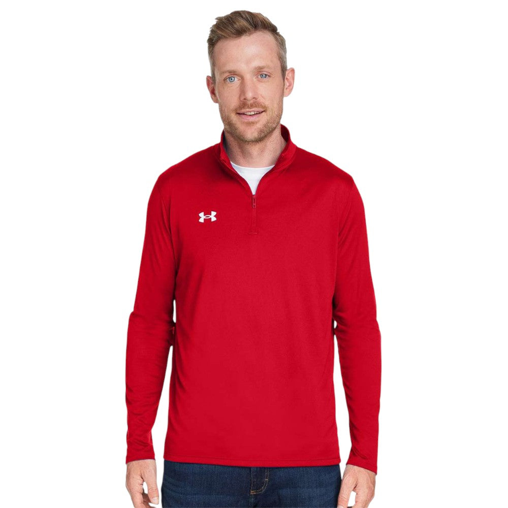 Under Armour Men's Team Tech™ Quarter-Zip Pullover - Red/White