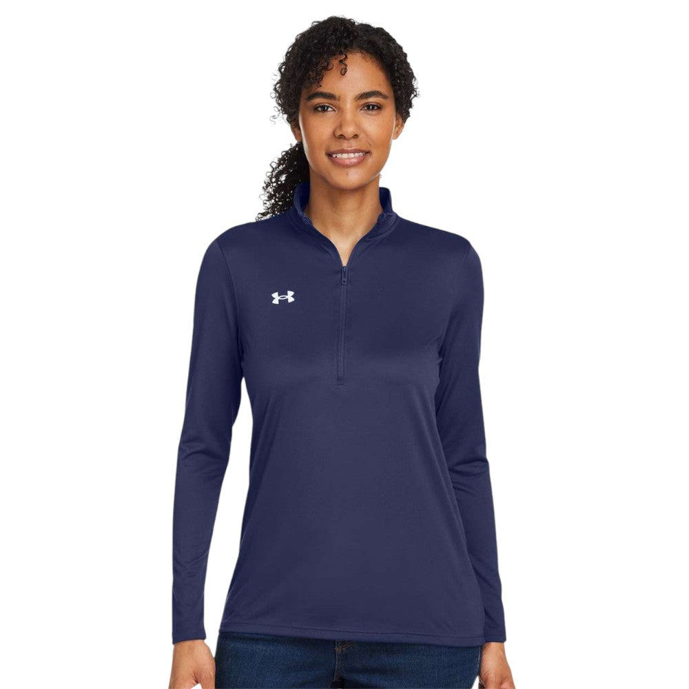 Under Armour Women's Team Tech Half-Zip Pullover - Midnight Navy/White