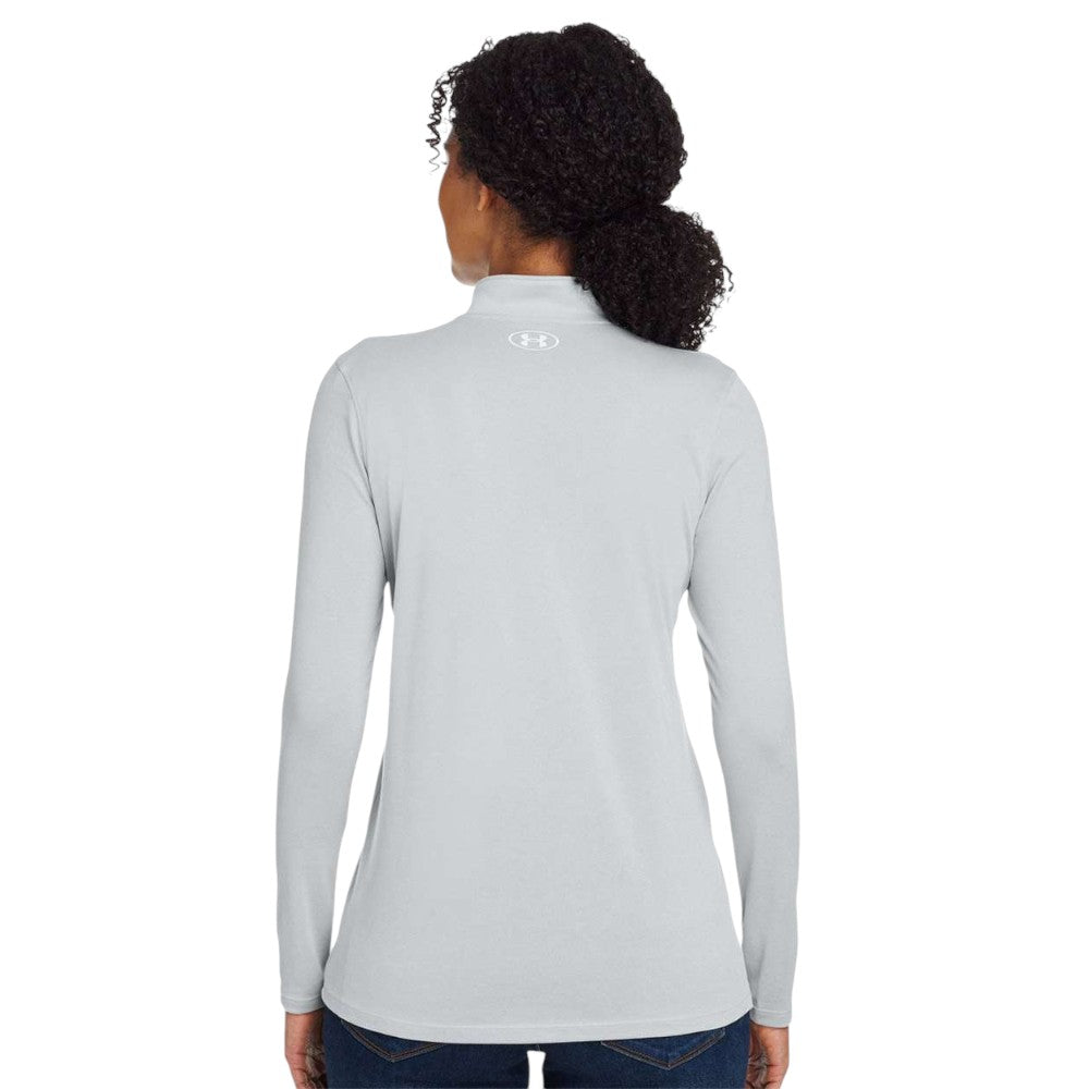 Under Armour Women's Team Tech Half-Zip Pullover - Mod Grey Light Heather/White